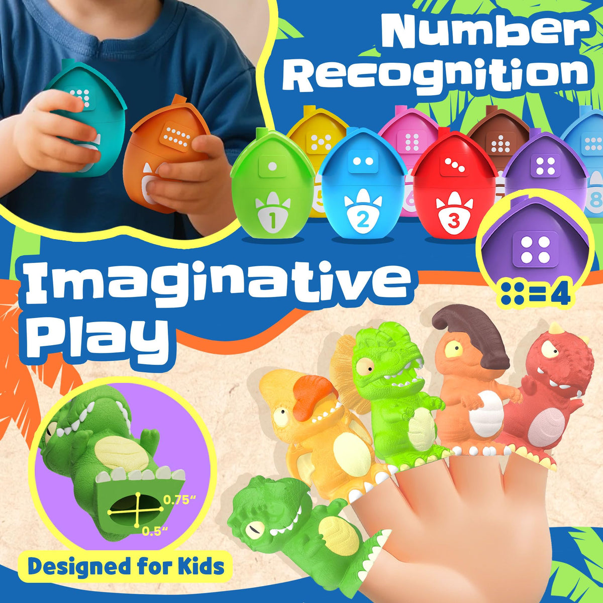 Zippytots Montessori learning set promotes hands-on sorting and problem solving.