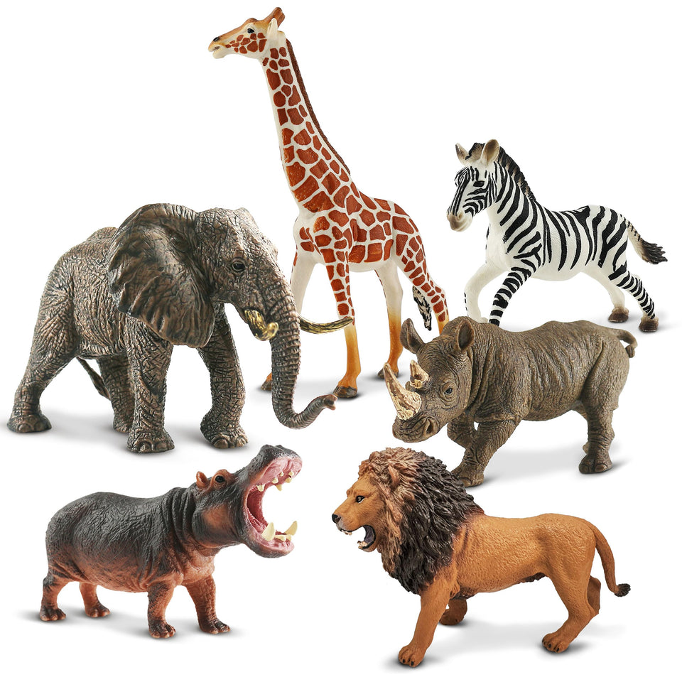 Zippytots safari elephant figurine for imaginative play and wildlife learning.