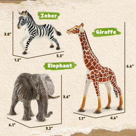 Zippytots safari giraffe figurine for colorful, educational playtime.