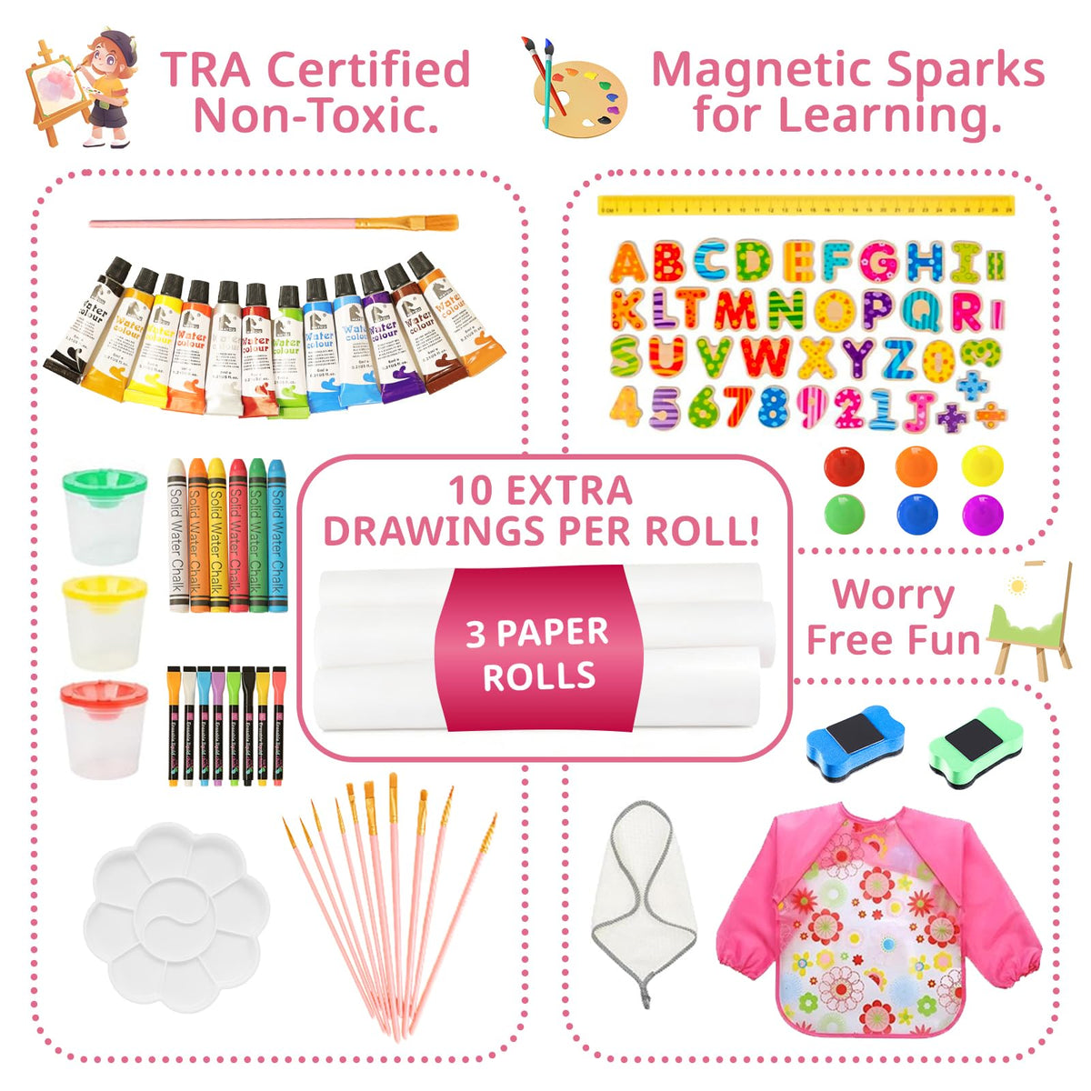 ZippyZebra Accessory kit image highlights 95+ pieces included