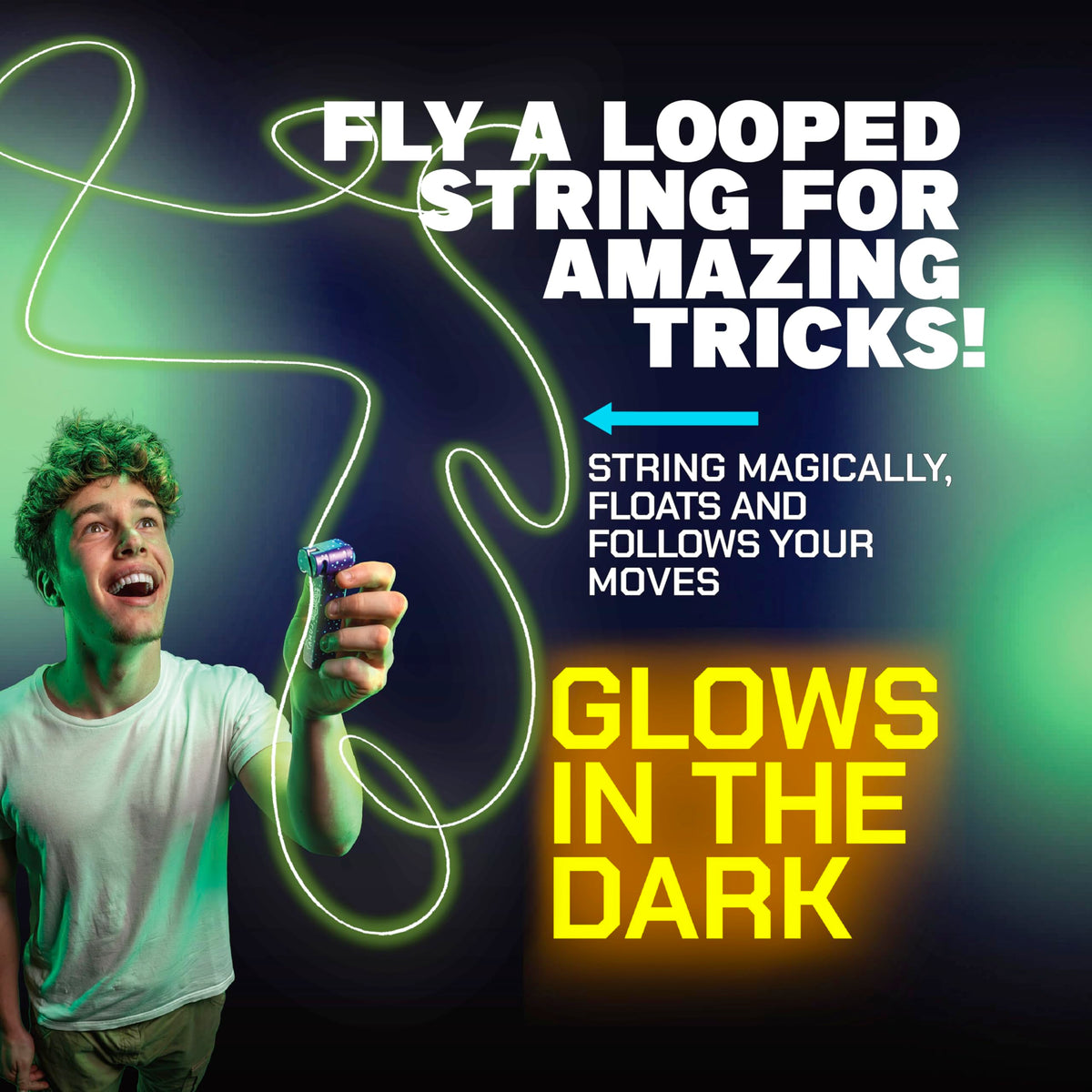 ZipString Luma built-in LED illuminates shapes during play