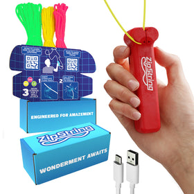 ZipString Original rope-launcher toy in action for family fun