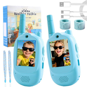 Zipvac kid walkie talkies with camera screen enable safe interactive video chats.
