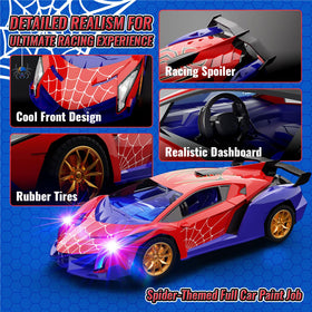 ZIROKAY Spider RC car cockpit interior featuring steering wheel and panels