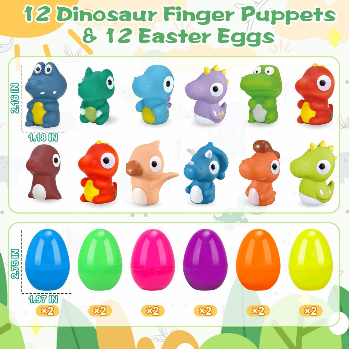 ZIRSENG dinosaur finger puppets close-up, safe and durable for kids.