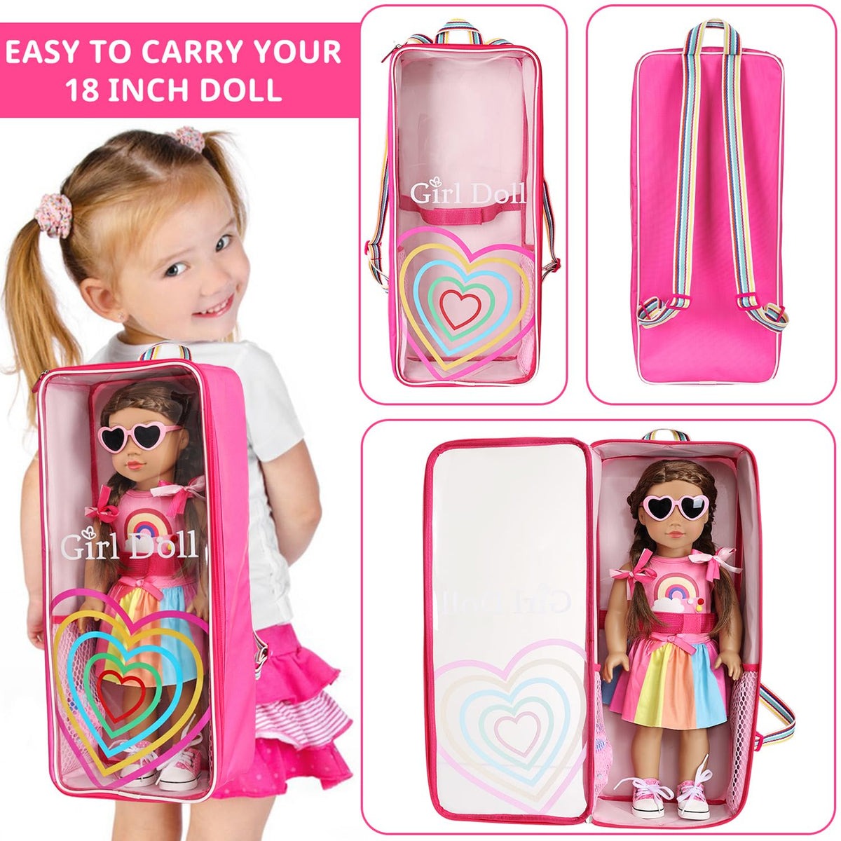 Pink rainbow top pairs with a pastel tutu skirt for versatile outfits.
