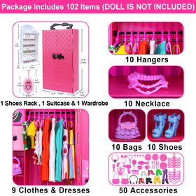 ZITA ELEMENT 11.5-inch doll dresses set for easy dress-up and imaginative styling.