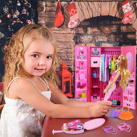 ZITA ELEMENT 11.5-inch doll hangers help keep outfits tidy.