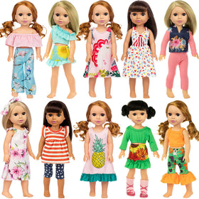 ZITA ELEMENT 145-inch doll outfits pack—varied styles for dress-up fun