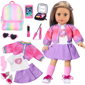 ZITA ELEMENT rainbow backpack enhances playtime with portable color and storage.