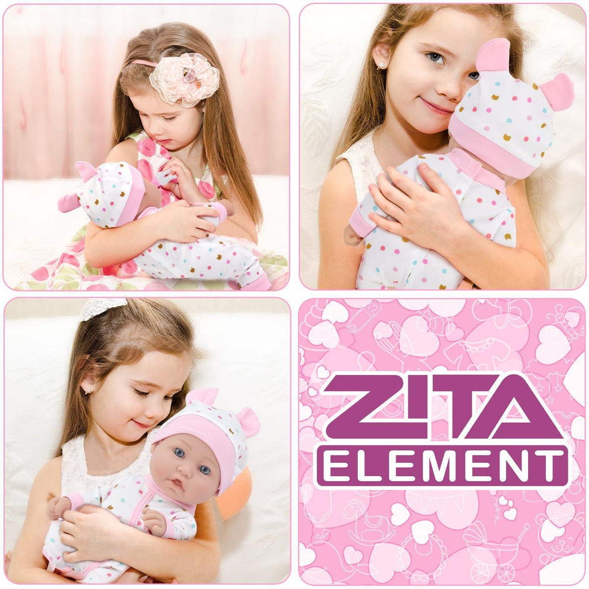 ZITA ELEMENT complete 13-piece set offers full caregiving play options.
