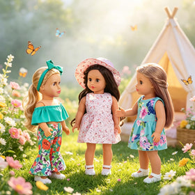 ZITA ELEMENT dress for 18-inch doll provides stylish, easy-to-mix outfits.