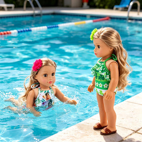 ZITA ELEMENT swimsuit for 18-inch doll adds sunny pose-ready options.
