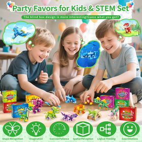 Zitetbolo mini dinos with 3in1 designs encouraging imaginative building.