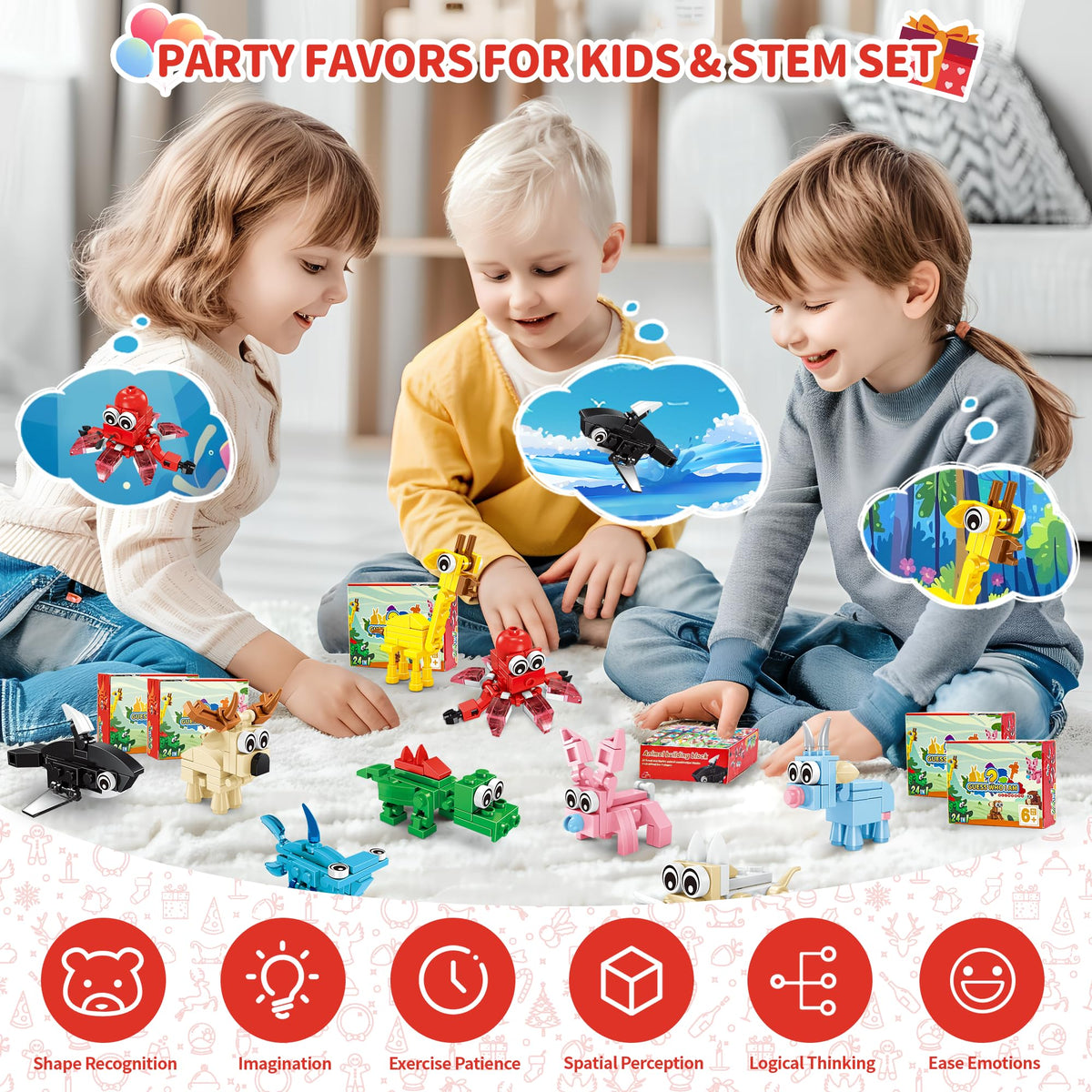 Zitetbolo land and marine animals for imaginative play and animal recognition.