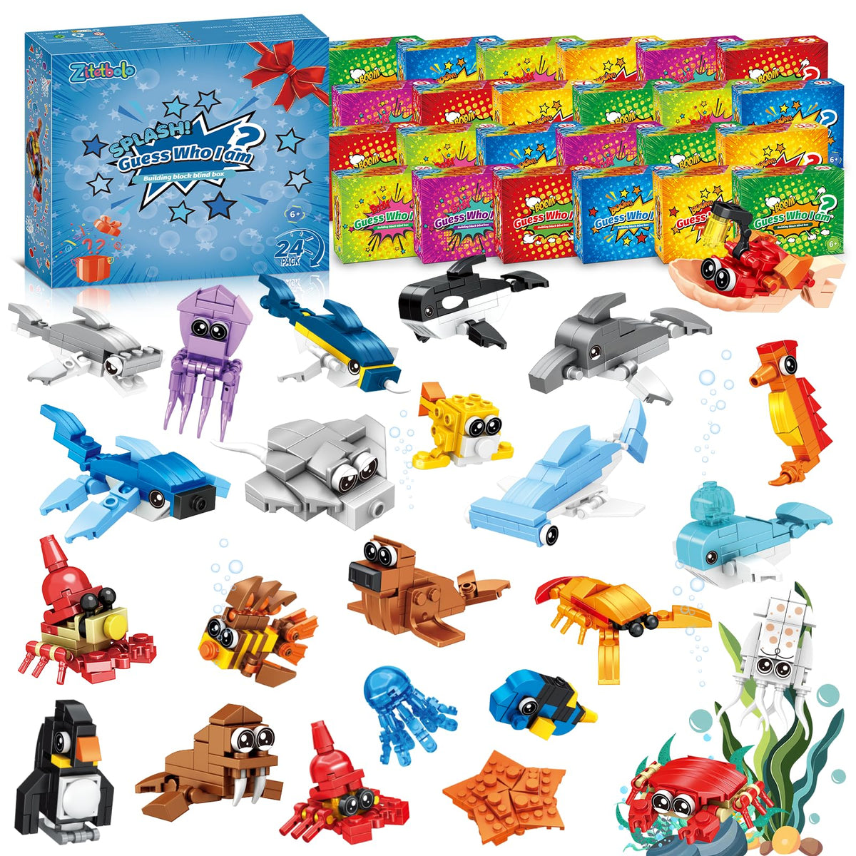 Zitetbolo ocean animals building blocks for STEM-inspired imaginative play.