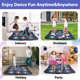 Zitranse Dance Mat measuring 34x39 inches for shared space.