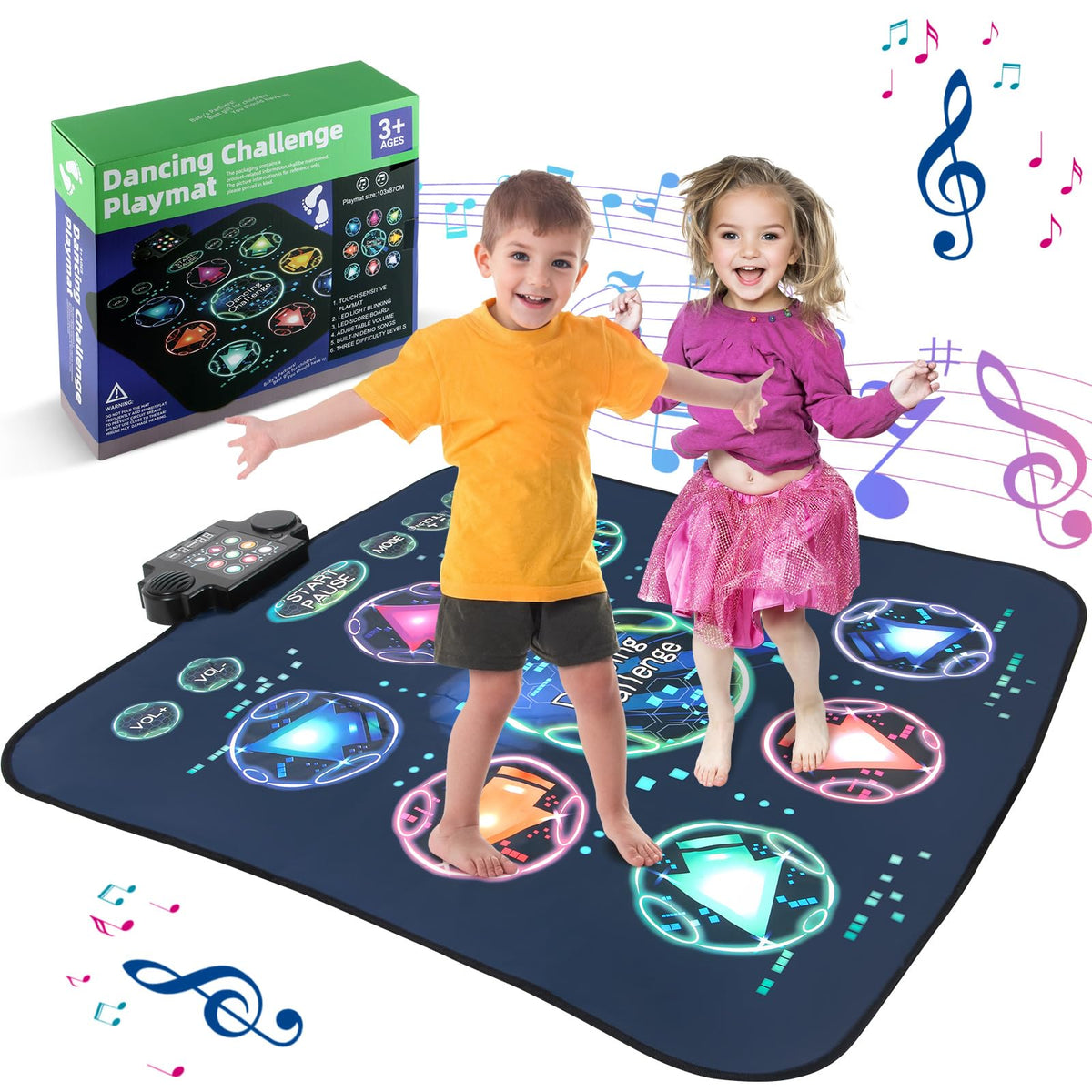 Zitranse Dance Mat with LED sync lighting for immersive play and rhythm.