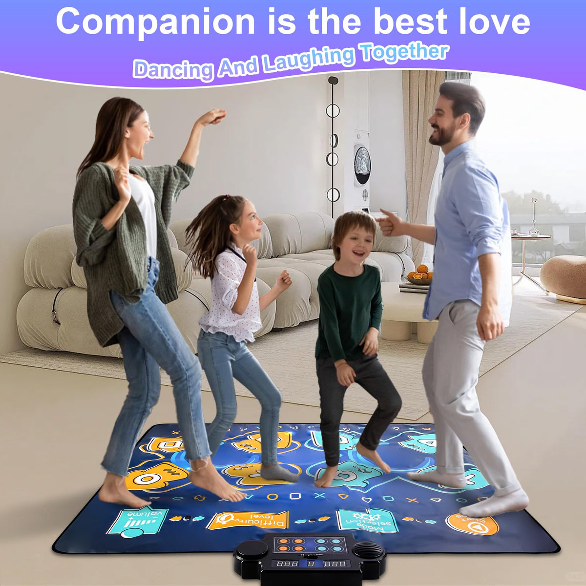 Zitranse dance mat side panel detail highlights control buttons for easy use