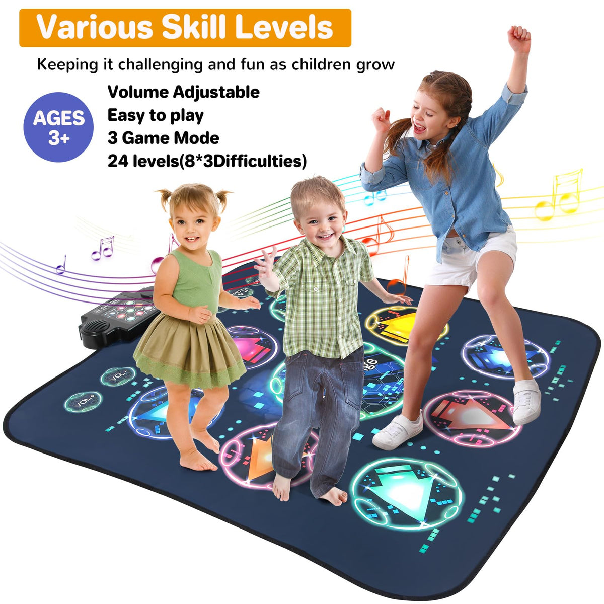 Zitranse Dance Mat with soft anti-slip padding for safety.