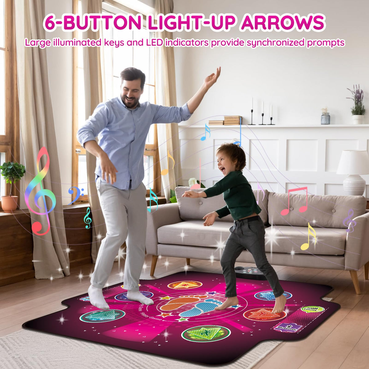 Zitranse electronic dance mat offers five game modes for varied challenges.
