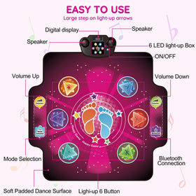 Zitranse electronic dance mat anti-slip bottom ensures safe, stable play.