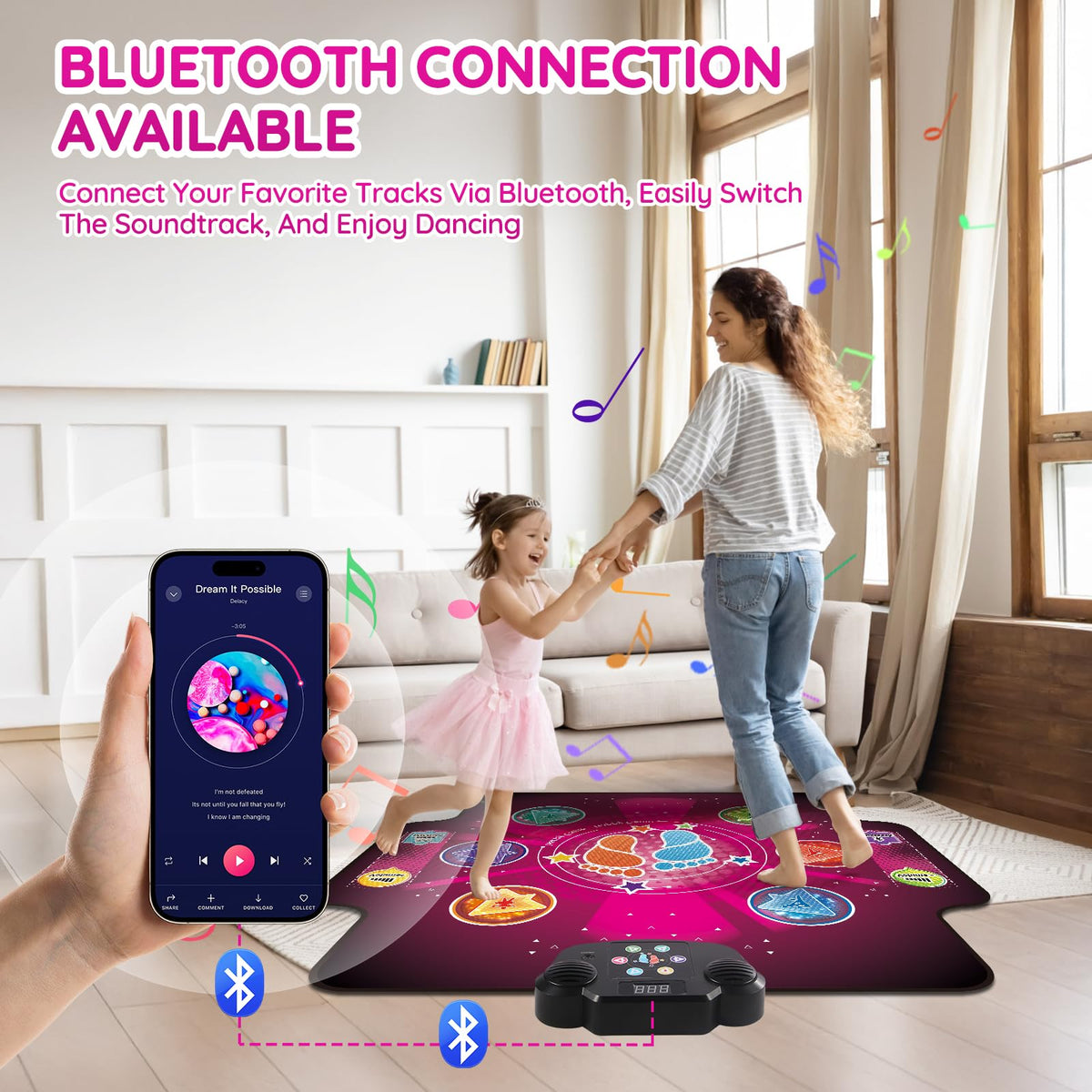 Zitranse electronic dance mat foldable and compact for easy storage and travel.