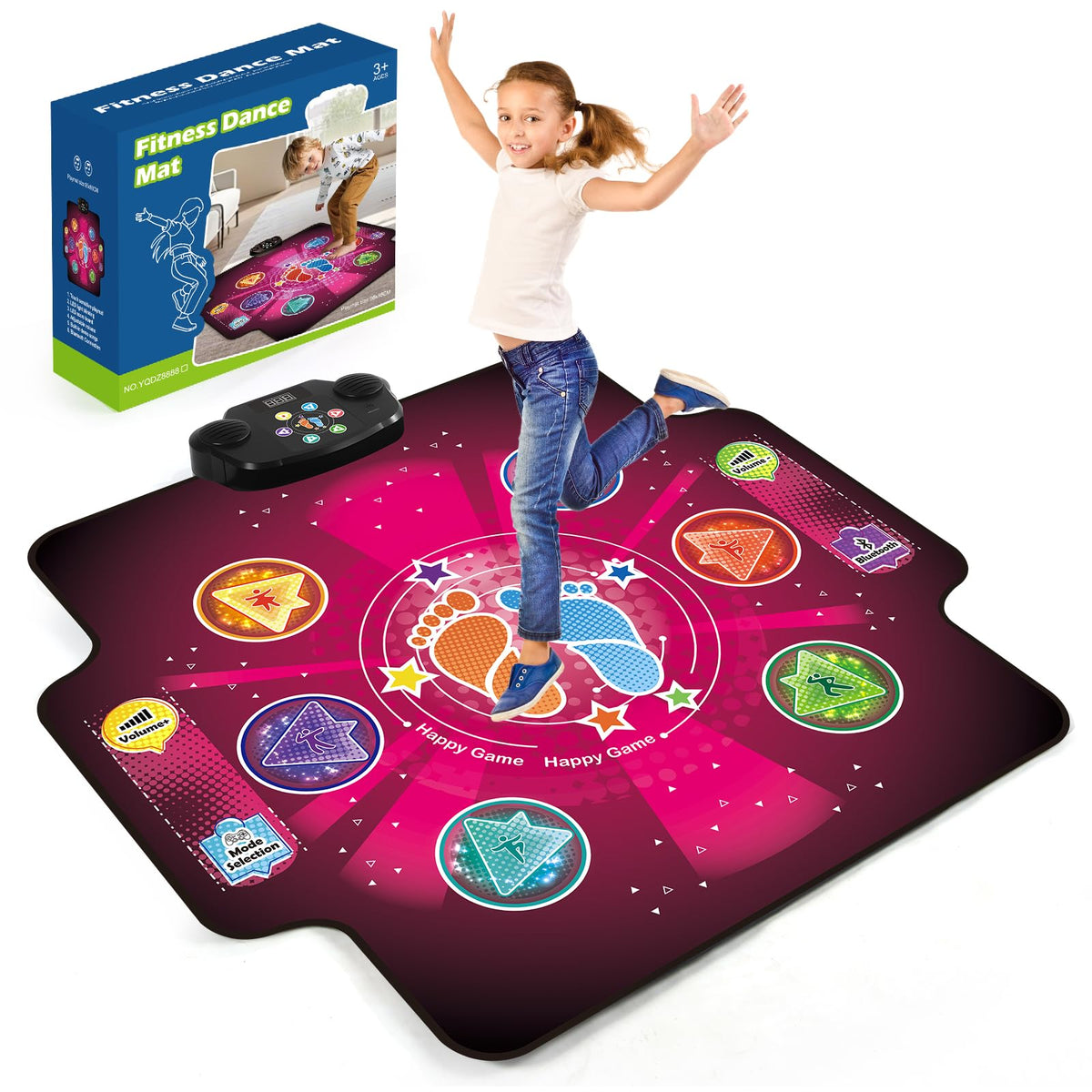 Zitranse electronic dance mat with light-up 6-button for rhythm-based play and active exercise.