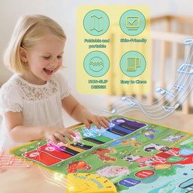 Waterproof surface enables quick cleaning after playtime.