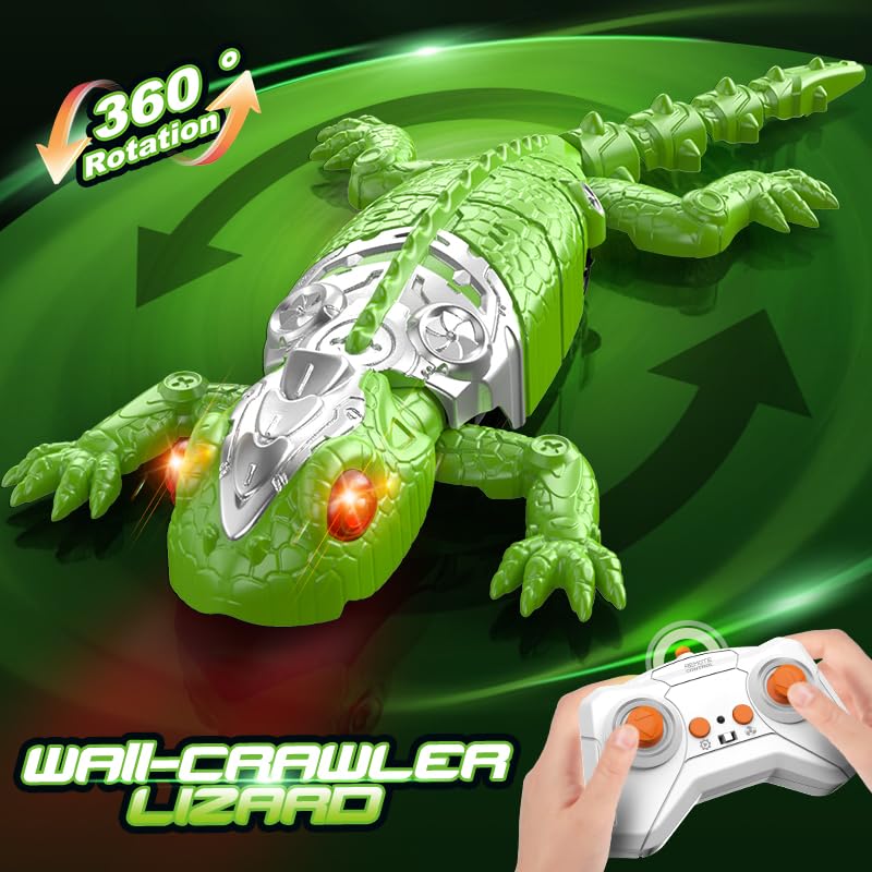 ZIVWAGX gecko climbs smooth walls with realistic movement.