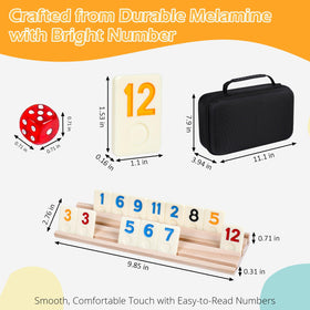 Six wooden racks from ZIXCARE organize tiles and reduce table noise