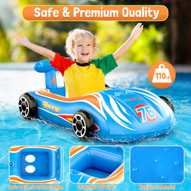 ZIZZ two-leg-hole design helps kids paddle with feet for stability.