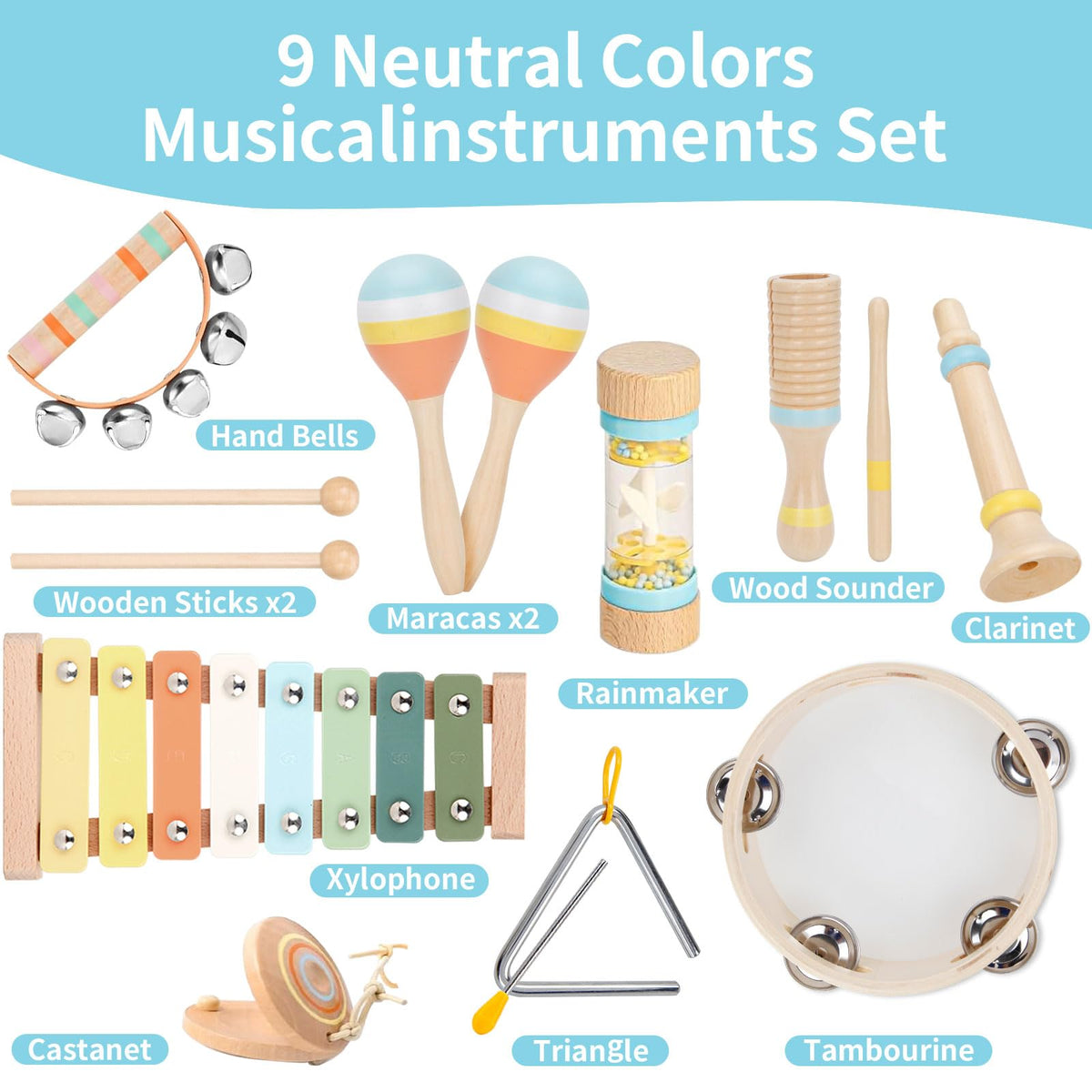 ZJEFUNS hand bells – bright tones support listening skills and group play.
