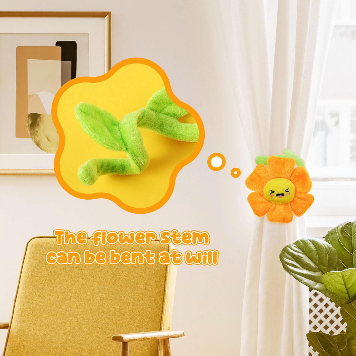 ZJoey colorful plush flowers in a vase for elegant decor