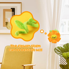 ZJoey colorful plush flowers in a vase for elegant decor