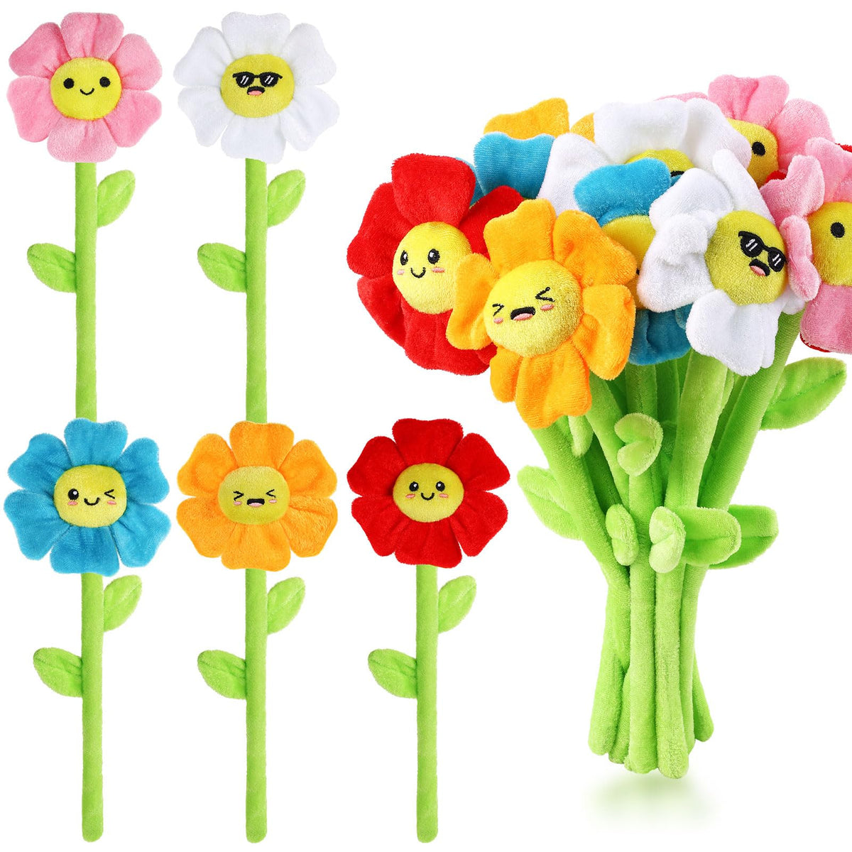 ZJoey plush smile flower bouquet collection brightens any room