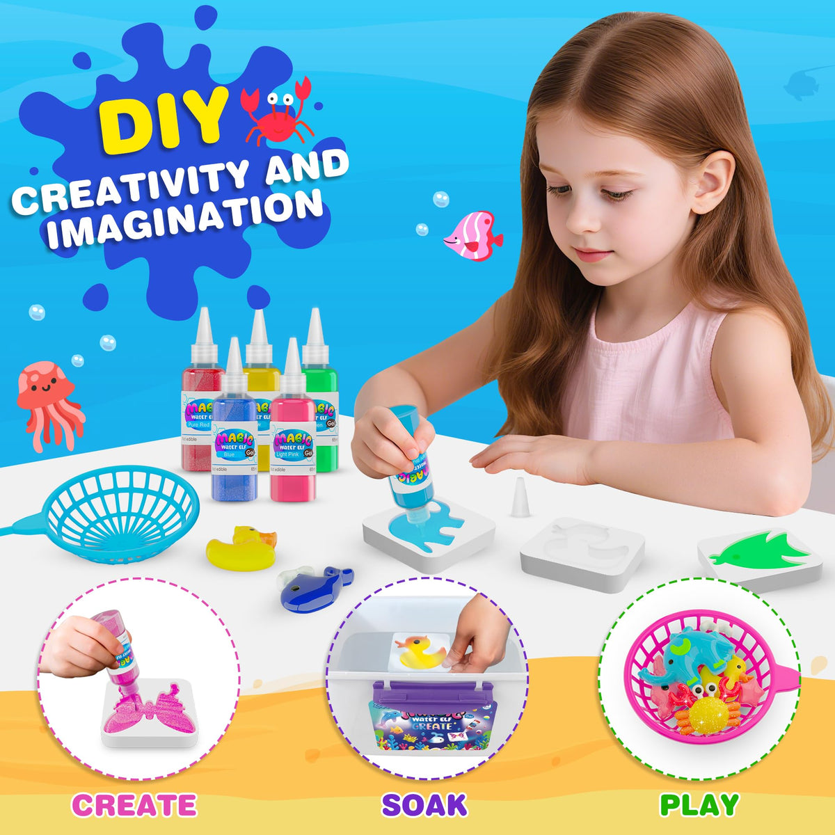ZJYY Magic Water Elf Kit gloves support safe, mess-free crafting