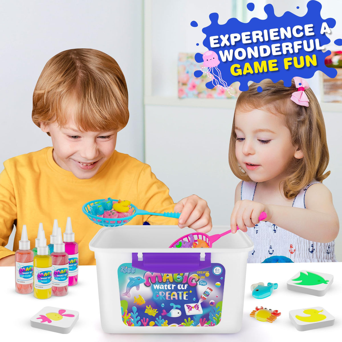 ZJYY Magic Water Elf Kit storage bucket keeps gel pieces organized