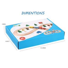 ZKKEIIE gift-ready wooden train set for kids