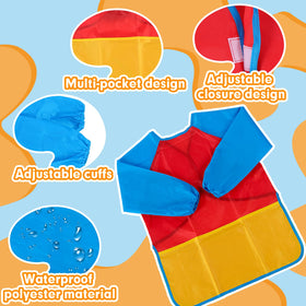 Zkptops Velcro-adjustable closure art smock for easy on/off.
