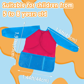 Zkptops waterproof polyester art smock close-up texture resists spills.