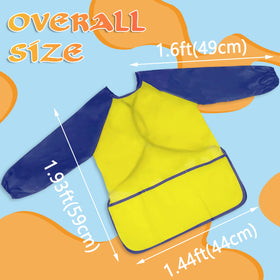 Zkptops Kids Art Smocks easy to clean with soap and water after messes.