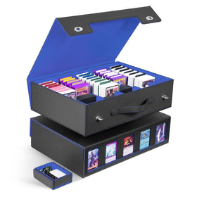 ZLCA 5-row card storage box with handle for easy transport and access