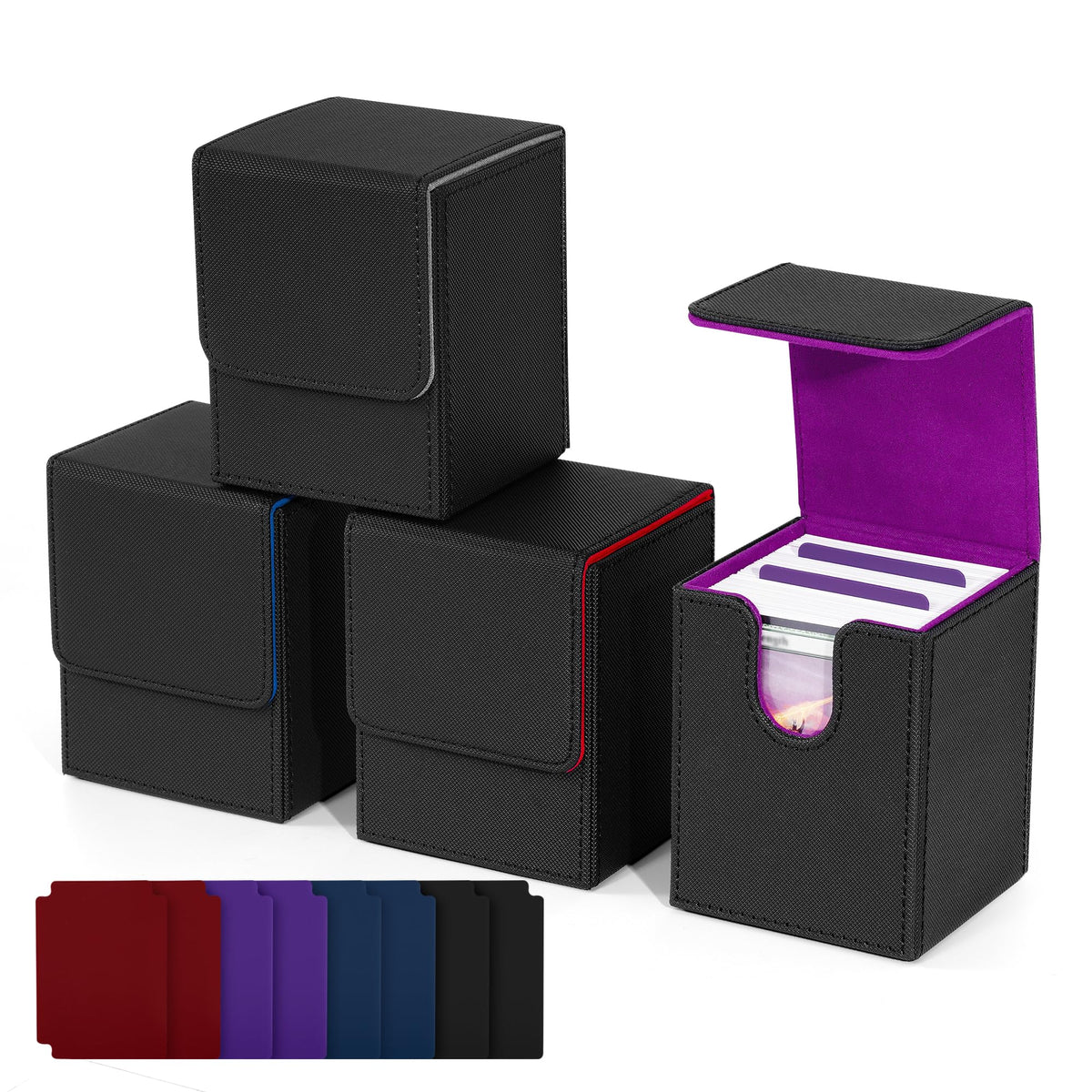 ZLCA card deck box with waterproof PU leather exterior protects cards on the go