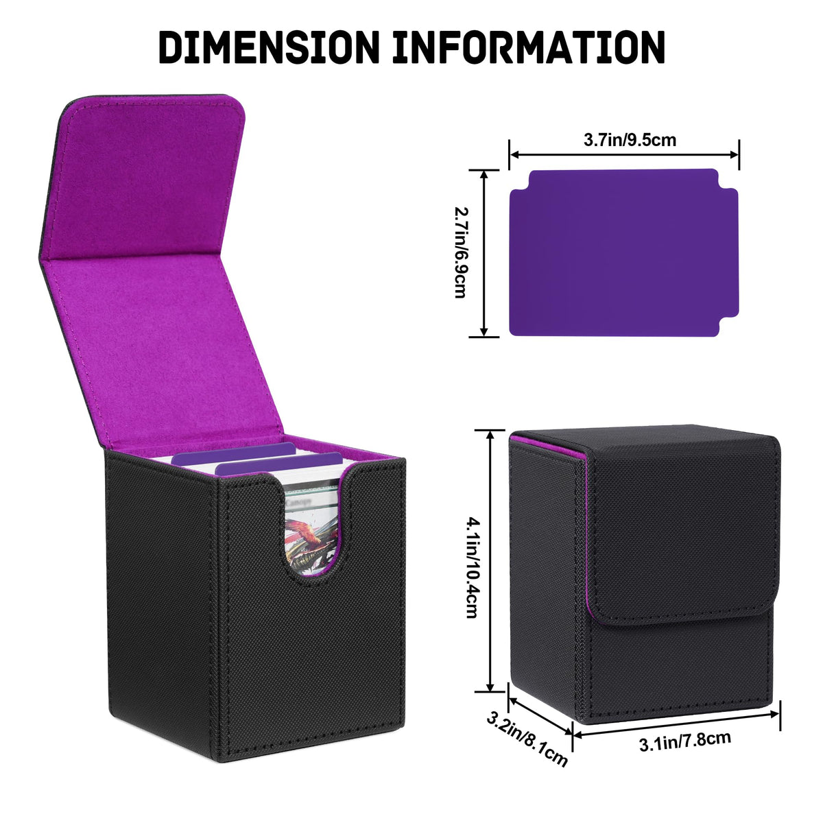 ZLCA card deck box works with MTG, Yu-Gi-Oh!, Vanguard and more
