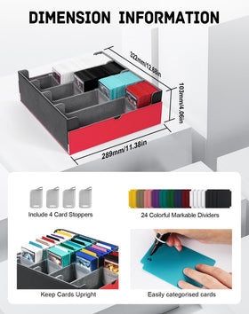 ZLCA 24 dividers enable easy sorting by set, rarity, or game type.