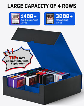 ZLCA storage box with 24 writable dividers for easy card sorting.