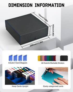 ZLCA MTG storage box features detachable lid and strong magnets for security.