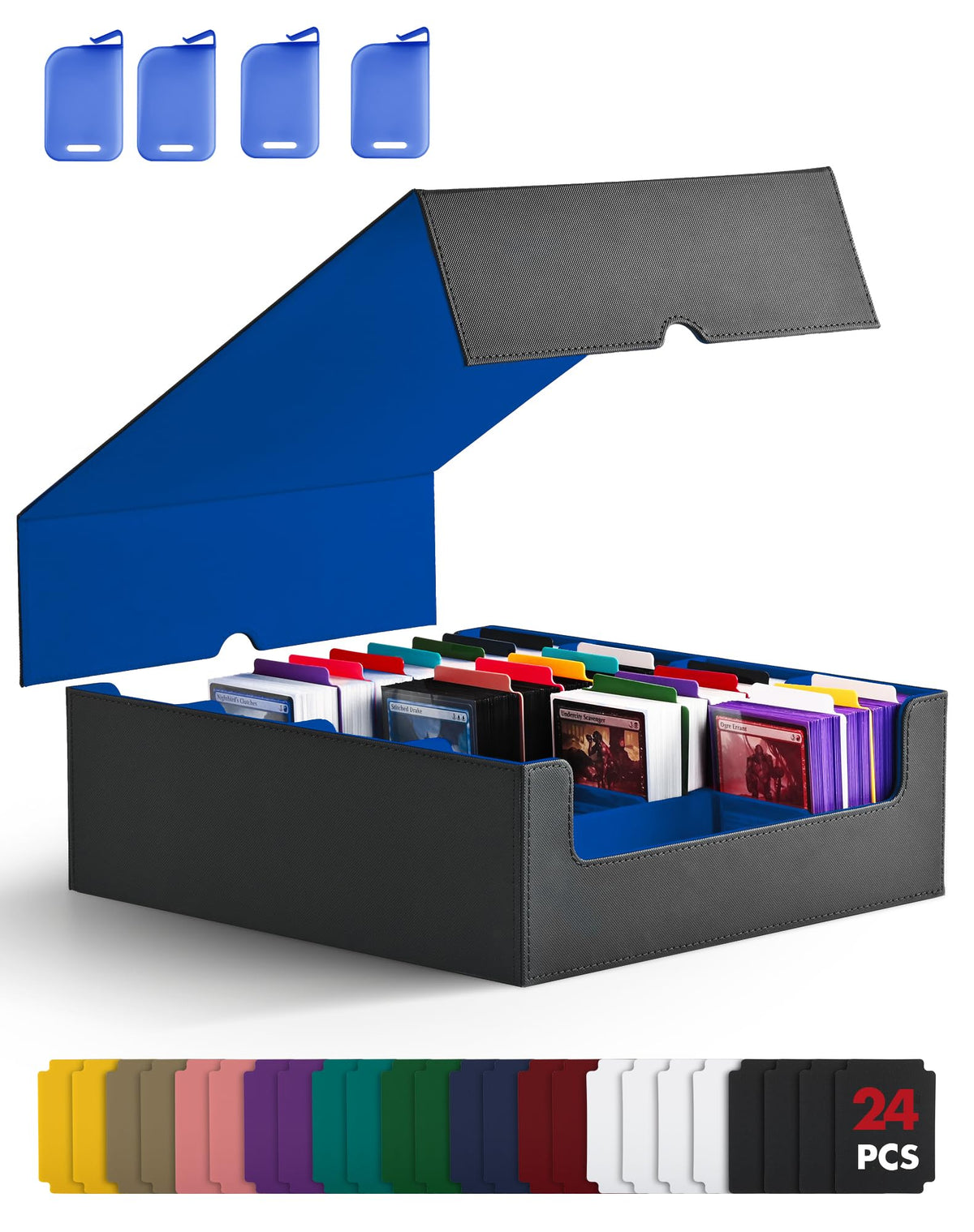 ZLCA MTG card storage box with 3200+ capacity for organized collections.