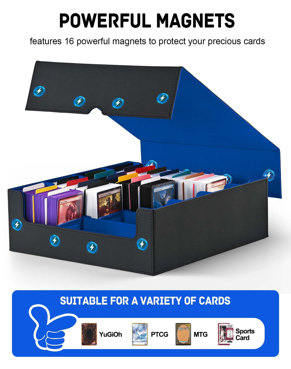 ZLCA inner lining cushions cards to prevent scratches during handling.